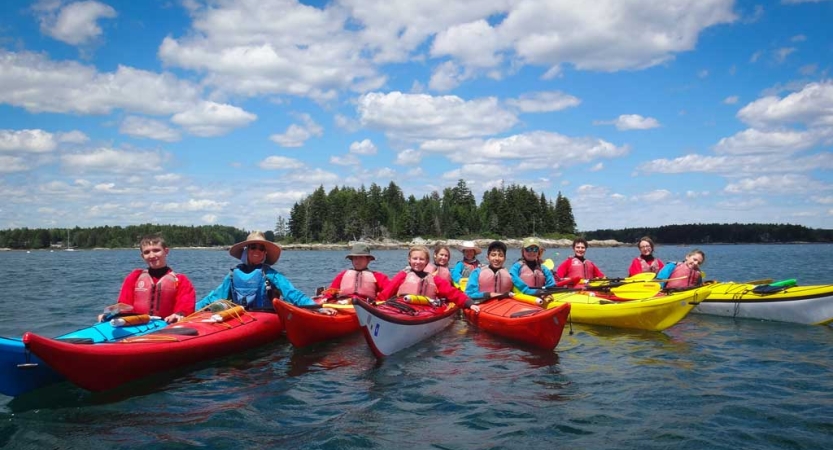 sea kayak adventures for teens in maine